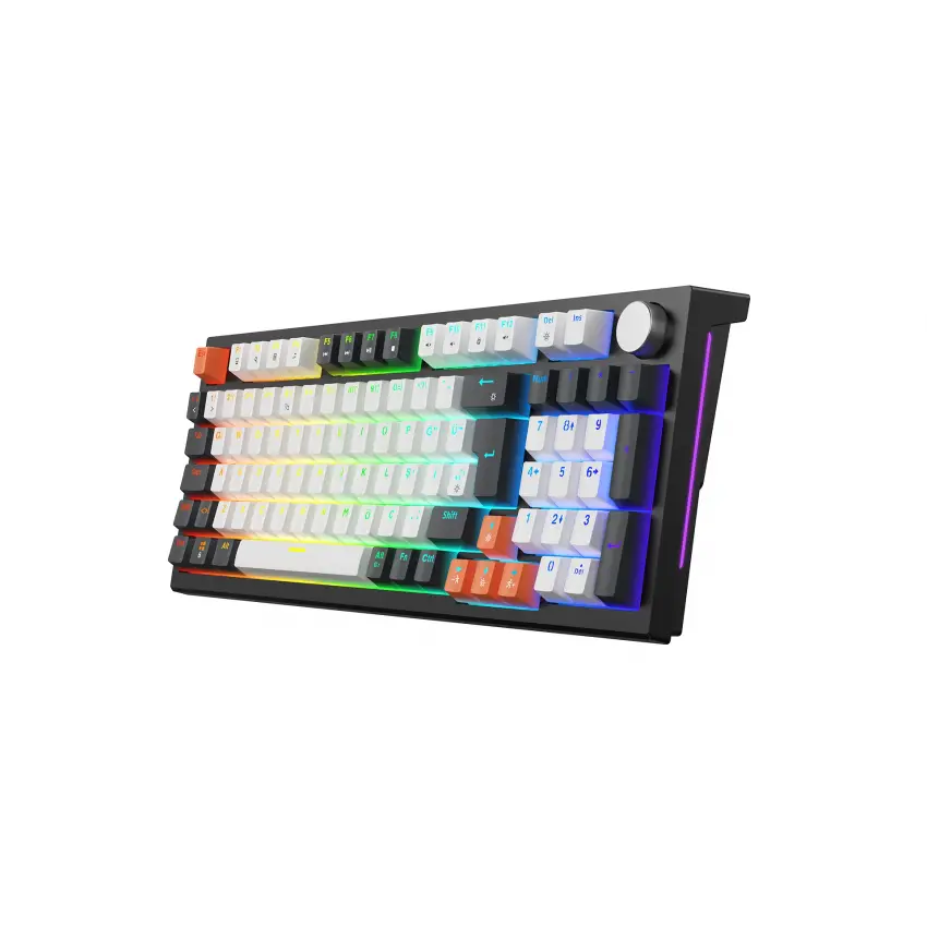 Gameagle Strike Plus Rainbow Kablolu TR Layout Mekanik Oyuncu Klavyesi Blue Switch Beyaz