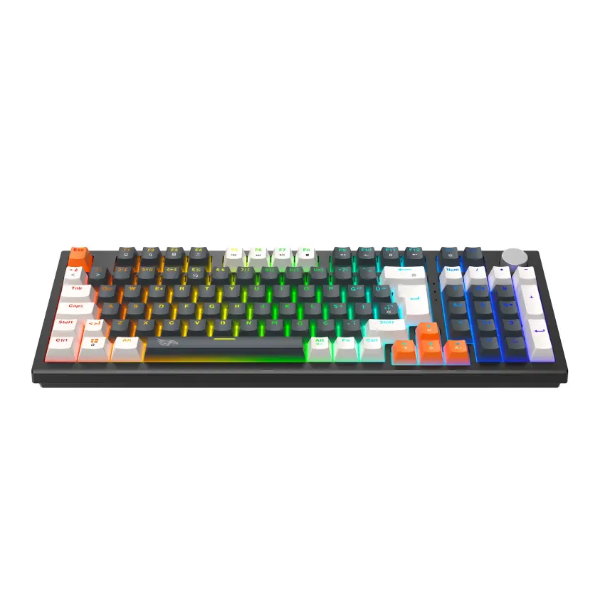 Gameagle Strike Plus Rainbow Kablolu TR Layout Mekanik Oyuncu Klavyesi Blue Switch Siyah