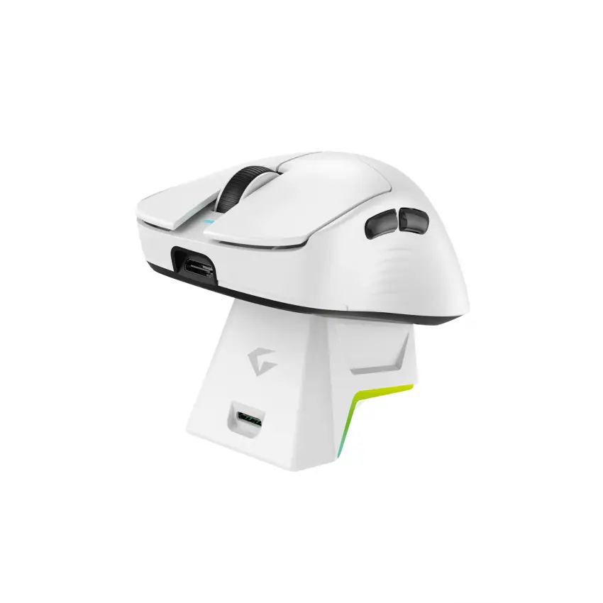 Iceberg RGB Kablosuz 2.4Ghz+Bluetooth+Kablolu+Dock Şarj İstasyonlu 55gr 1K Hz 12800DPI Oyuncu Mouse