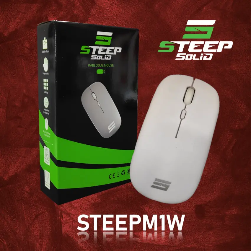 Steep Solid Magic 2.4G Bluetooth Mouse (Beyaz)
