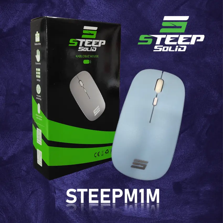Steep Solid Magic 2.4G Bluetooth Mouse (Mavi)