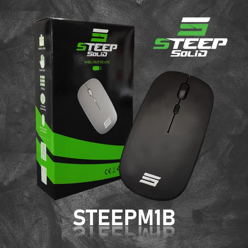 Steep Solid Magic 2.4G Bluetooth Mouse (Siyah)