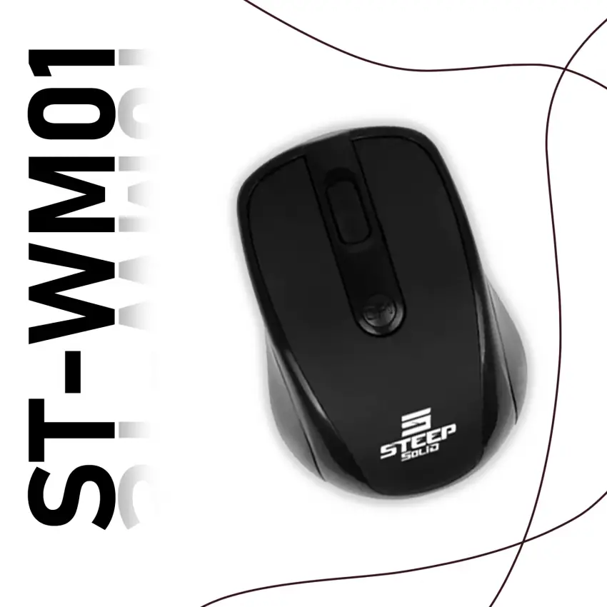 Steep Solid ST-WM01 Optik Kablosuz Wireless Mouse (Siyah)