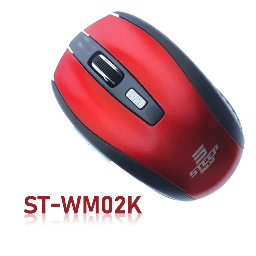 Steep Solid ST-WM02K Optik Kablosuz Wireless Mouse (Kırmızı)