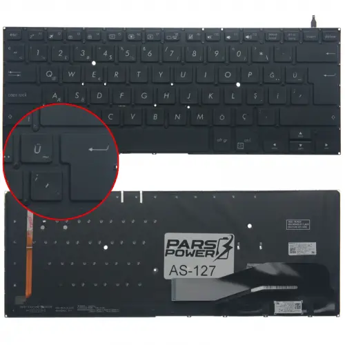 Asus 0KNB0-F621TU00, 13NB0FS1P05111 Klavye Işıklı (Siyah TR)