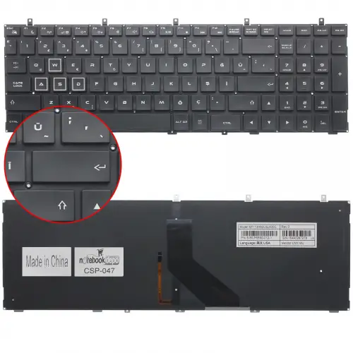 Casper Excalibur MP-13H83USJ9201 Klavye Işıklı (Siyah TR)