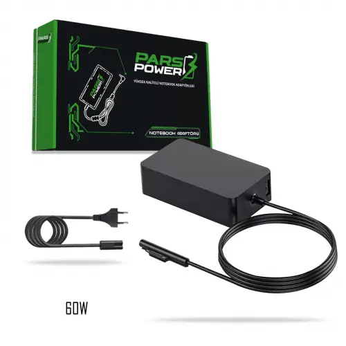 Microsoft Book 2 Go 15V 4A 65W Adaptör Şarj Aleti-Cihazı (Pars Power)