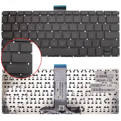 Hp Pavilion x360 11-u000, 11-u100 Klavye (Siyah TR)