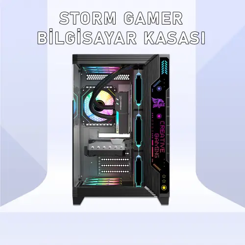 Gameagle Storm 7 Argb Fanlı Gamer Bilgisayar Kasası (Siyah)