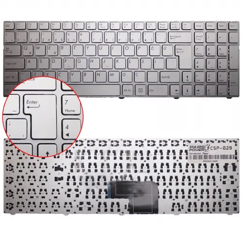 Casper CGU, CRY, CSD, CSY, C700, C710 Notebook Klavye (Gümüş TR)