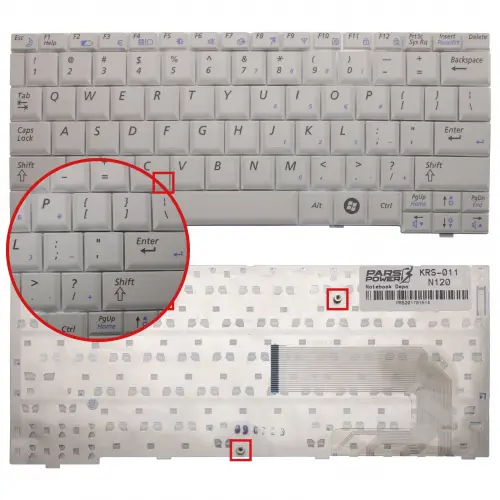 Samsung NP-N150 Notebook Klavye (Beyaz ENG)
