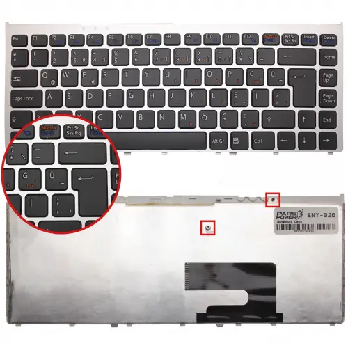 Sony Vaio VGN-FW5MTF, VGN-FW5ZRF, VGN-FW5ZTF Notebook Klavye (Siyah TR)