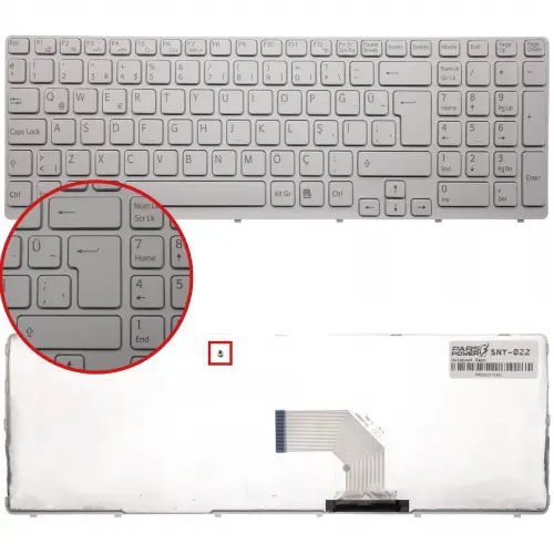 Sony Vaio V133946CS1,149088011USX SEGSQ 1D Notebook Klavye (Beyaz TR)