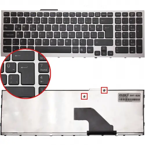 Sony Vaio VPCF13Z8E, VPCF13Z8R Klavye (Siyah TR)