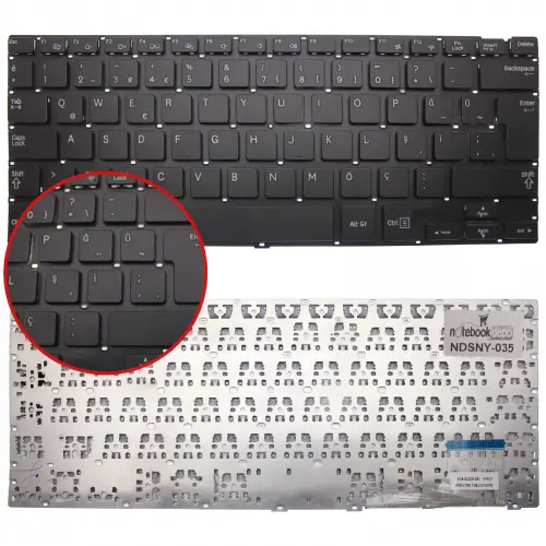 Samsung Np910 Notebook Klavye (Siyah TR)