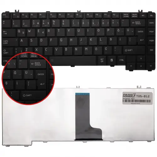 Toshiba V101446AS1, V114226CK1, V114246CS1 Notebook Klavye (Siyah TR)