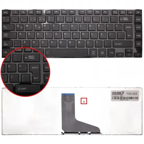 Toshiba Satellite C800, C805, C840, C845, L800, L805, L830, L840 Serisi Notebook Klavye (Siyah TR)