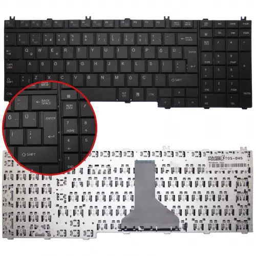 Toshiba Satellite A500, A500D, A505, A505D, L500, L500D, L505, L505D, P300 Notebook Klavye Siyah