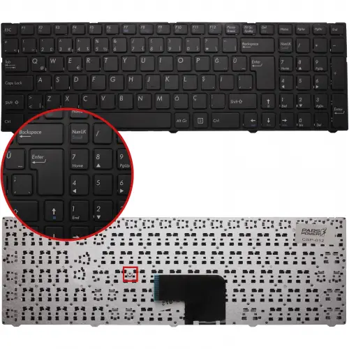Casper CGU, CRY, CSD, CSY, C700, C710 Notebook Klavye (Siyah TR)