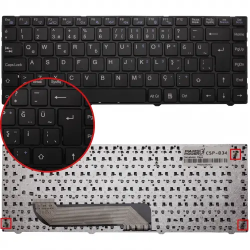 Exper L4B-Y01 Notebook Klavye (Siyah TR)