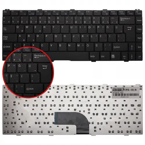 Grundig W20L62 Notebook Klavye (Siyah TR)