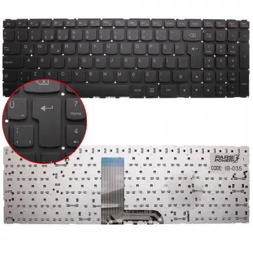 Lenovo Yoga 80N6008AGE, 80N6000LPH Notebook Klavye (Siyah TR)