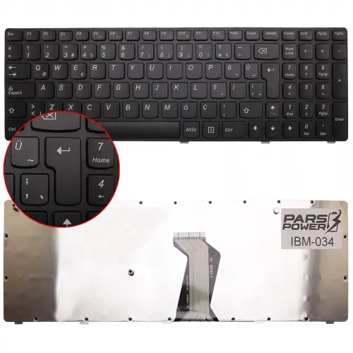Lenovo B570, B570A, B570E, B570G, B580, B585, B590, V570, Z570, Z575 Notebook Klavye (Siyah TR)