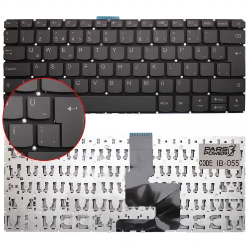 Lenovo ideaPad 81BN004FTX Notebook Klavye (Füme TR)
