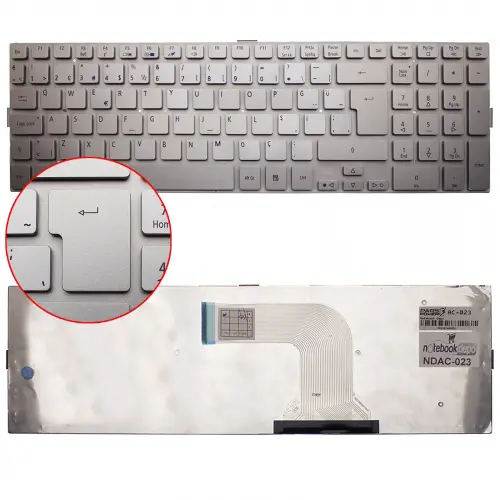 Acer PK130C31019 Notebook Klavye (Gümüş TR)