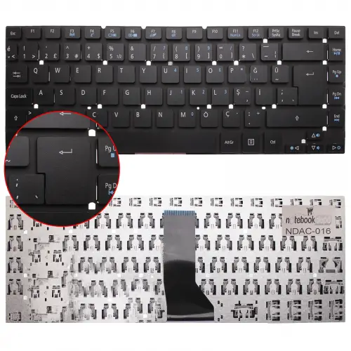 Acer Aspire ES1-521, ES1-511-C8GU Notebook Klavye (Siyah TR)