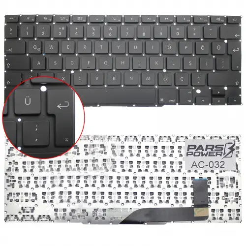 Apple MacBook Pro ME874LL/A Klavye (Siyah Tr)