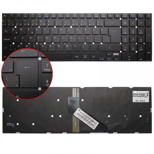 Acer MP-13H86TQJ43091 Notebook Klavye Işıklı (Siyah TR)