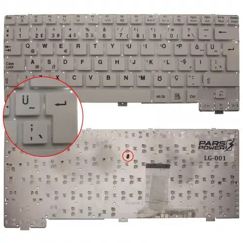 Lg X170 Uyumlu Notebook Klavyesi (Beyaz TR)