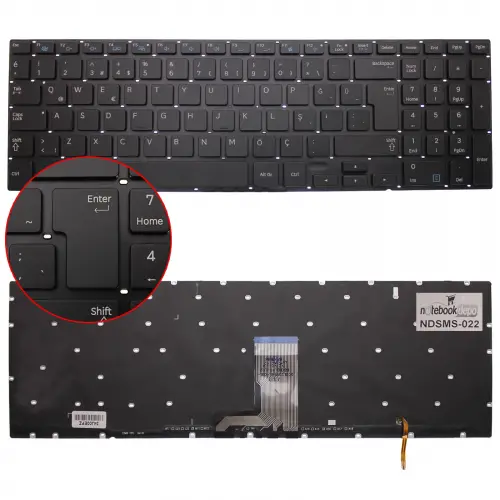 Samsung BA75-04639R Uyumlu Notebook Klavye (Siyah Işıklı TR)