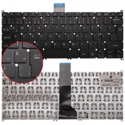 Acer NSK-R71BW01, RT0SW Notebook Klavye (Siyah TR)