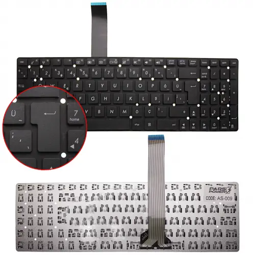 Asus X751MD Notebook Klavye (Siyah TR)