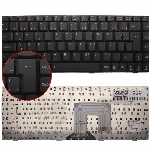 Asus V020462CS1, V030462GK1, V030462GS1 Notebook Klavye (Siyah TR)