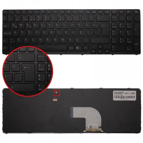 Sony Vaio V133946CS1,149088011USX SEGSQ 1D Notebook Klavye (Siyah TR)