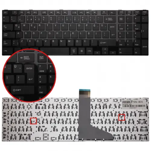 Toshiba Satellite M50D-A-10E, M50D-A-111, M50T-A-103 Klavye (Siyah TR)