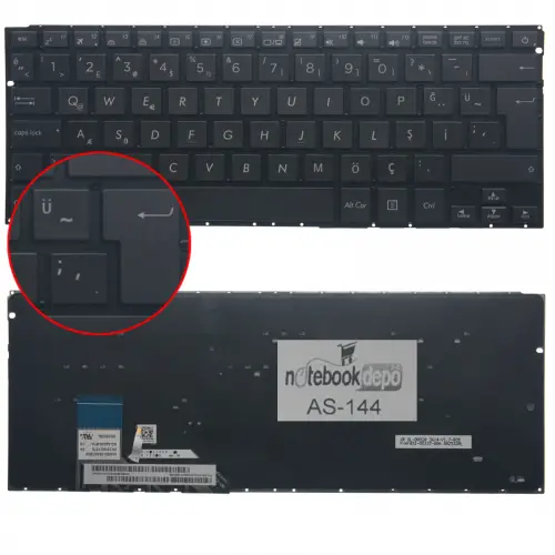 Asus ZenBook UX303 Serisi UX30L, UX303U Klavye Işıklı (Siyah TR)