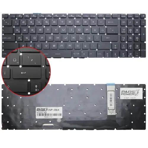 MSI WS76 Serisi Klavye RGB Işıklı (Siyah TR)