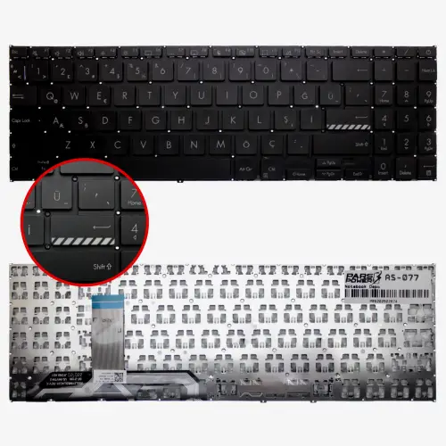 Asus Vivobook Go 15 E1504GA-NJ340 Klavye (Siyah TR)