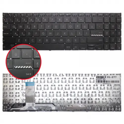 Asus ExpertBook B1 B1502 Klavye (Siyah TR)