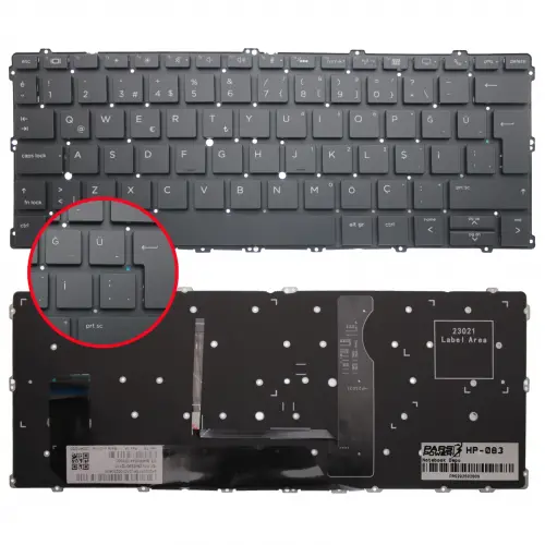 Hp Elitebook HP-083 Klavye Işıklı (Siyah TR)