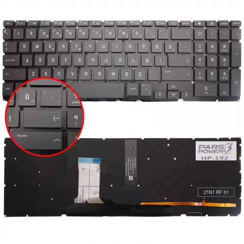 HP Victus TPN-Q278, TPN-Q279 Klavye Işıklı (Siyah TR)