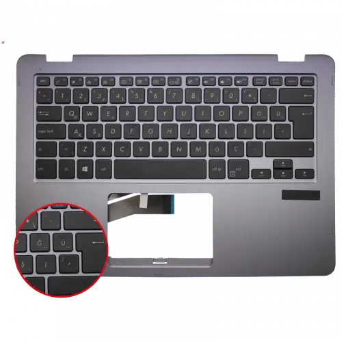 Asus 0KNB0-F621TU00, 13NB0FS1P05111 Klavye Işıklı Kasalı (Siyah TR)