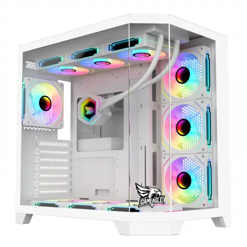 Gameagle Edge 7 Argb Fanlı Oyuncu Pc Kasası 850W 80+ Plus Bronz Modüler Powerlı Sıvı Soğutmalı (Beyaz)