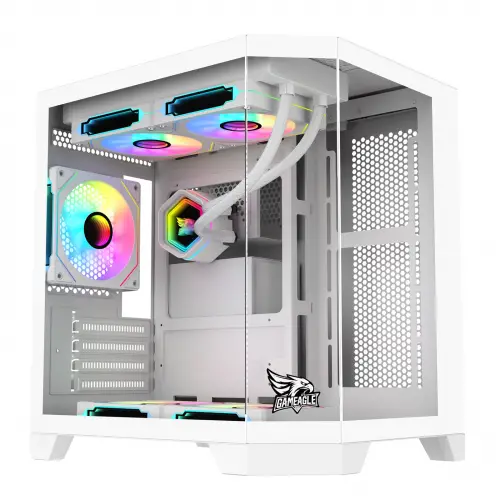 Gameagle Edge Compact 3 Argb Fanlı Oyuncu Pc Kasası 750W 80+ Plus Bronz Powerlı Sıvı Soğutmalı (Beyaz)