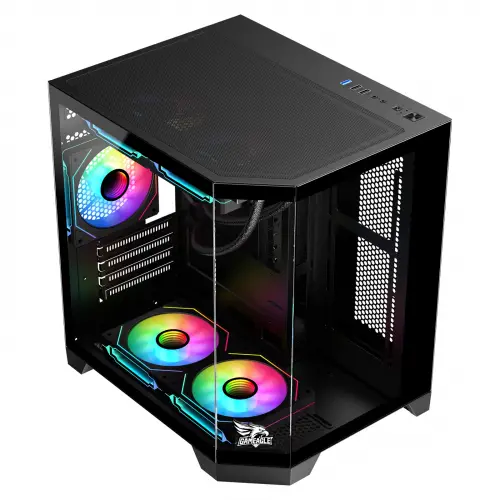 Gameagle Edge Compact 3 Argb Fanlı Oyuncu Pc Kasası 750W 80+ Plus Bronz Powerlı (Siyah)