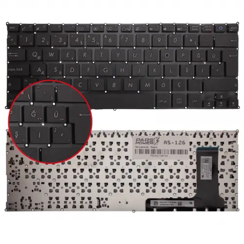Asus VivoBook Flip TP201S, TP201SA Klavye (Siyah TR)